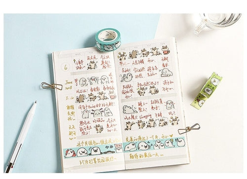 15mm*7m Cute Panda Seal Decorative Washi