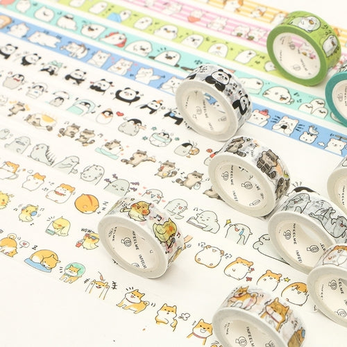 15mm*7m Cute Panda Seal Decorative Washi