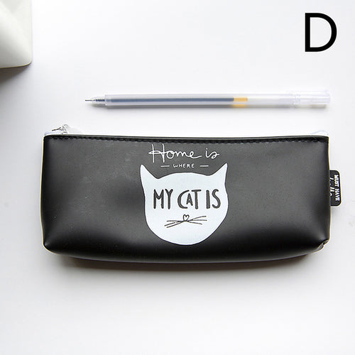 1pc PU Pencil Bag Cute Cat Pencil Case School