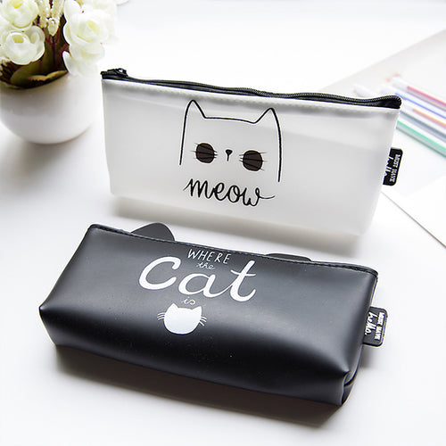 1pc PU Pencil Bag Cute Cat Pencil Case School