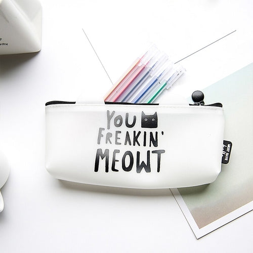 1pc PU Pencil Bag Cute Cat Pencil Case School