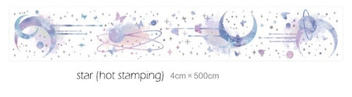 3.5 4.5cm*5m Cute Star Butterfly Gold Washi