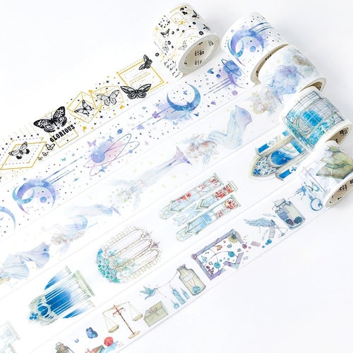 3.5 4.5cm*5m Cute Star Butterfly Gold Washi