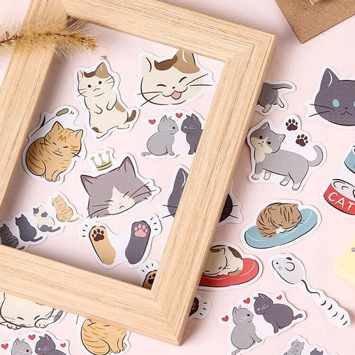 45PCS/PACK Cute Cat Paw Mouse Sticker