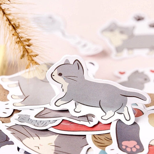 45PCS/PACK Cute Cat Paw Mouse Sticker