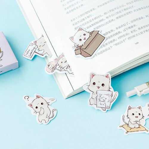 45PCS/PACK Cute Cat Sticker Marker Planner