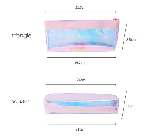 Cute Transparent PVC Pencil Case School